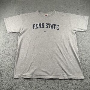Vtg Nike Penn State Shirt Mens XL Gray Team Logo College NCAA Graphic Tee Y2K